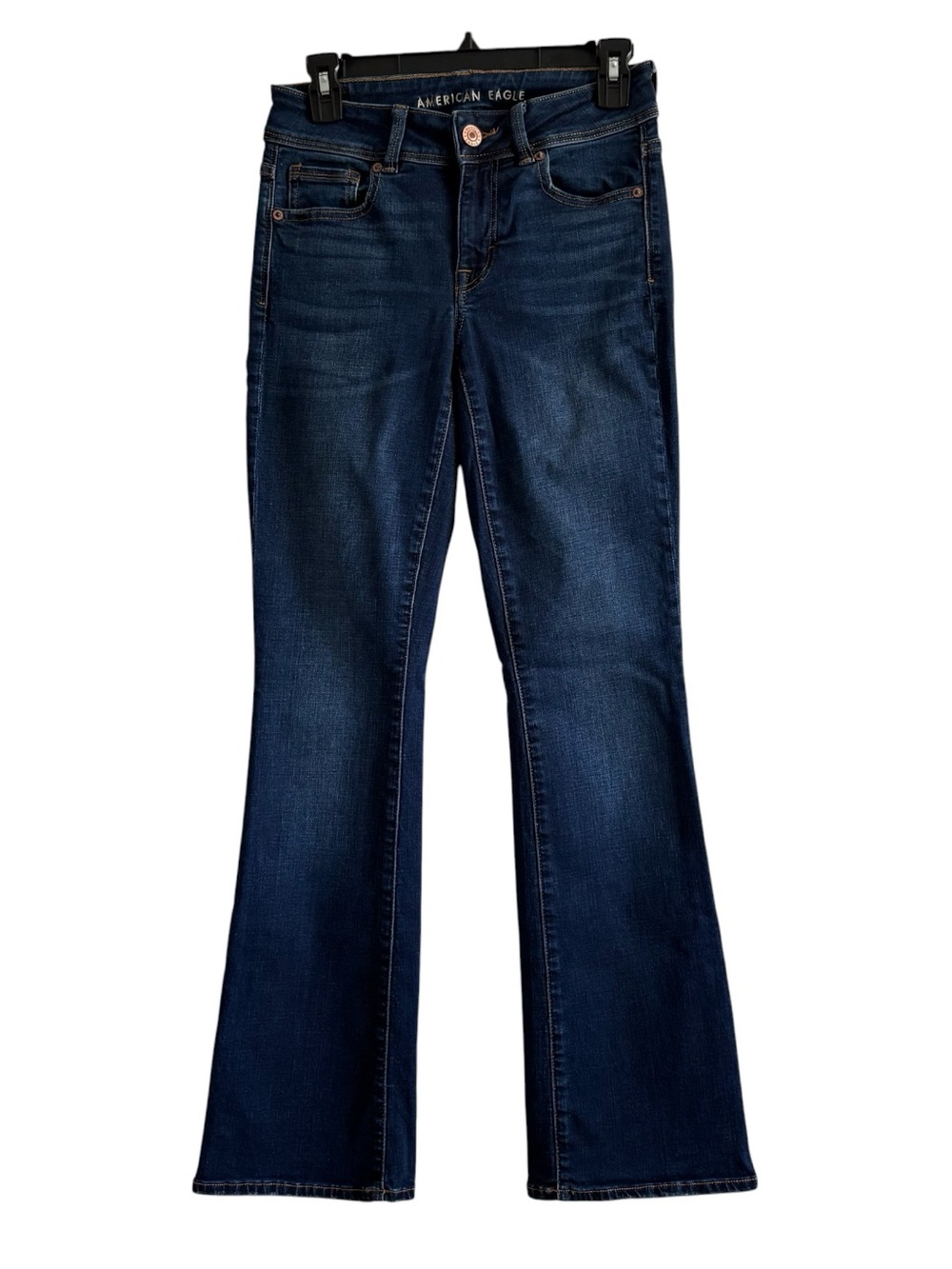 American Eagle Kick Boot Bootcut Jeans Size 4 Dark Wash Stretch